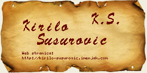 Kirilo Susurović vizit kartica
